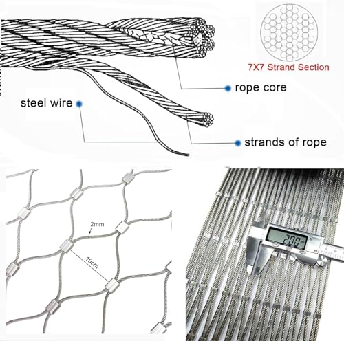Maille de corde en acier inoxydable anti-chute pour sécuriser clôture d'escalier et balcon