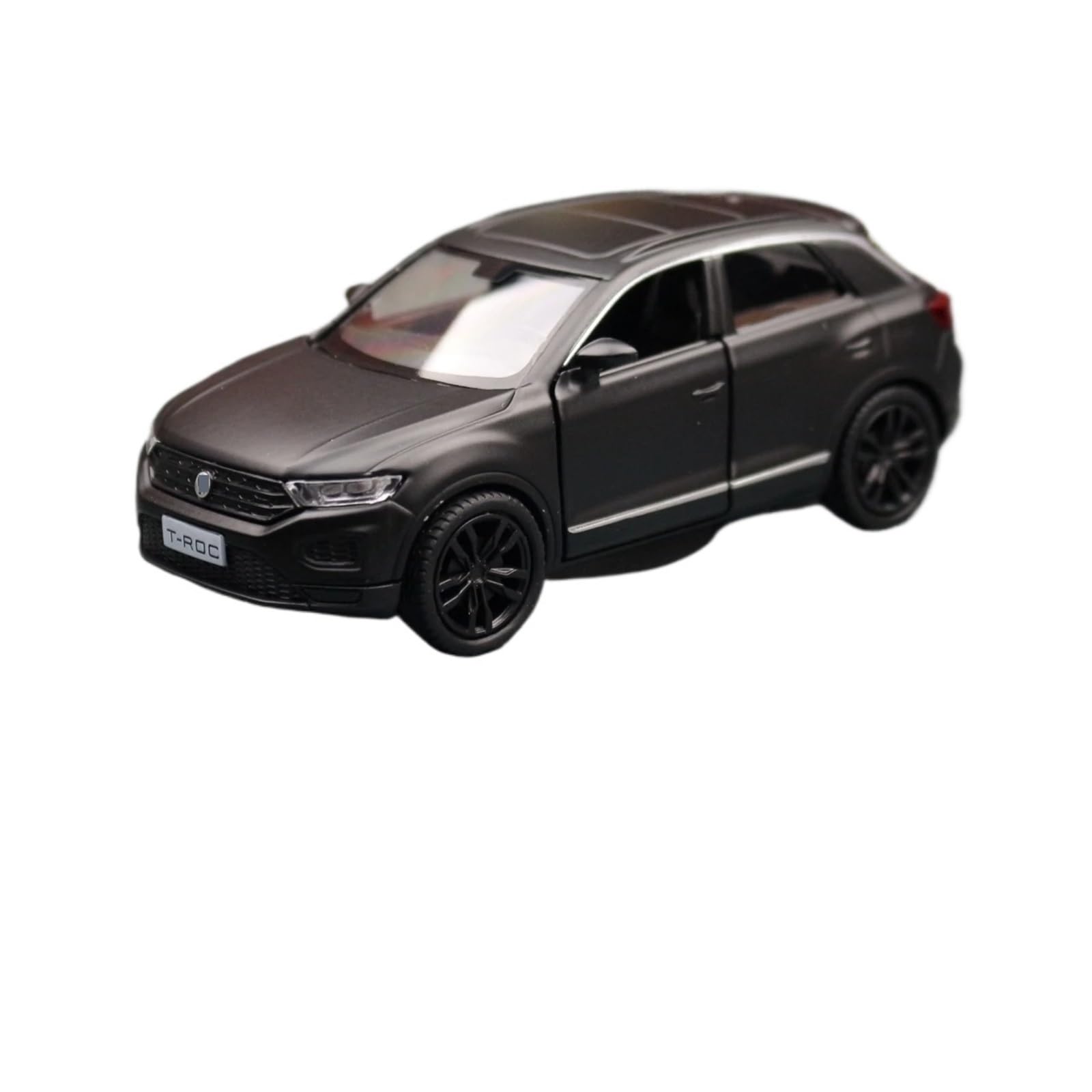1/36 Per Volkswagen T-Roc Toy Car Model 5'' Diecast Alloy Sport SUV Veicolo In Miniatura Pull Back Collection Set Giochi Modello Auto per Hobby(Nero)