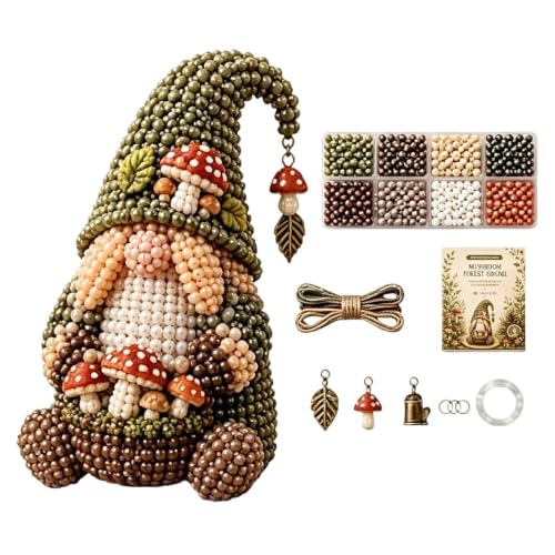 kit de manualidades de enanos de perlas 3D, kit de perlas de bricolaje hecho a mano, suministros de artesanía completos con fácil montaje, pantalla decorativa colorida