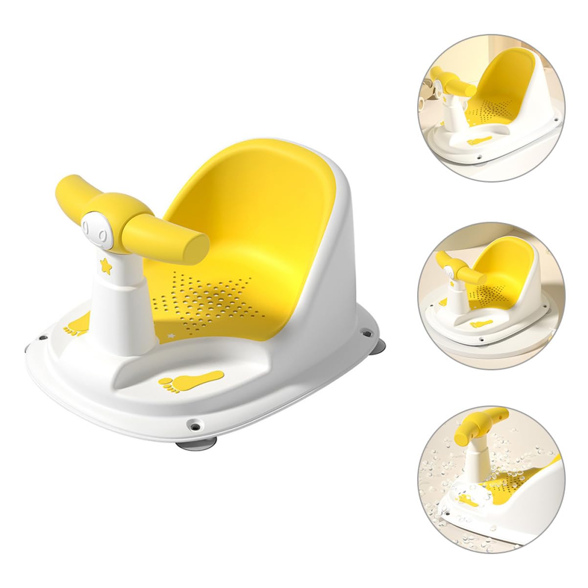 ifundom Asiento de Baño para Niños Pequeños Soporte Cómodo y Material Plástico Antideslizante Adecuado Baño Seguro de Bebés y Recién Nacidos