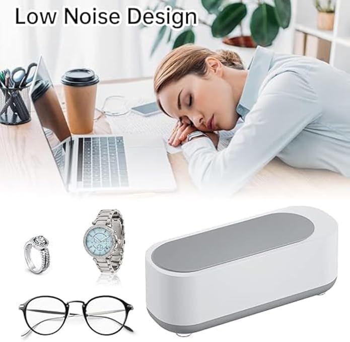 Image of Ultra Sonic Jewellery Cleaner, Ultrasonic Cleaner Machine, Ultrasonic Glasses Cleaner, 360 Professional Low Noise Portable USB Cleaning Machine for Glasses Jewelry