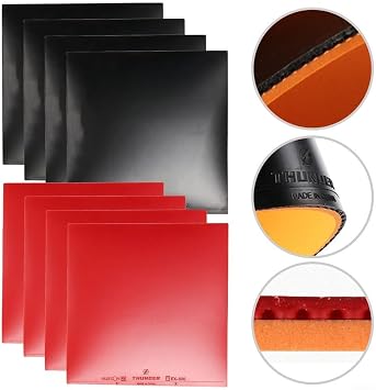 8Pcs Table Tennis Rubber Sheet, Table Tennis Rubber Hard Fast Attack Sponge Ping-Pong Rubber Table Tennis Bat Replacement Rubbers