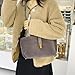Suede Handbags for Women Trendy Crossbody Bags Vintage Suede Top Handle Bag for Fall and Winter (Grey)