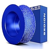 SEDION ® Diamant Außen Kantenfräser - Ø 75 mm x 22,23 x R10 zum Abrunden von harte Fliesen Granit etc - Radiusfräser kompatibel mit Bosch Makita & u.v.m Winkelschleifer Flex - Abrundfräser Ø 75mm R 10