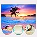 Beach Backdrop Seaside Palm Tree Sunset Photography Backdrop Vacation Photo Background Props