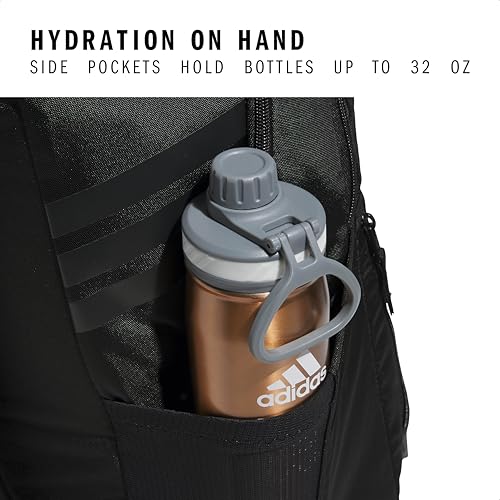 adidas Stadium Team Sports Backpack for Men and Women (36l) Durable Athletic Laptop Bag, Black/4.0, OSFA4