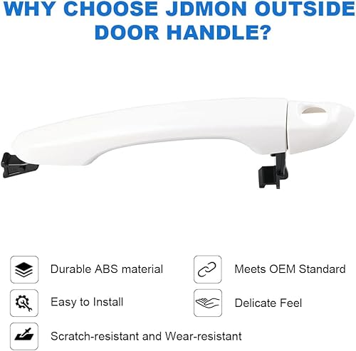Miniatura 8 de JDMON Repuesto para manija de puerta exterior blanca Hyundai Elantra Sedan 2017 2018 2019 2020 Reemplazo para 82652-F0010 82651-F0010 82651-F2010