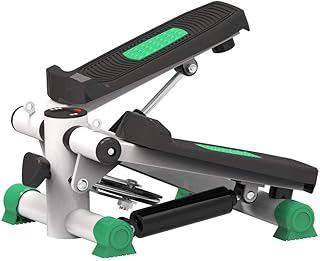 Fitness equipment with dumbbells Home stepper, stepper in situ, exercise bike, multifunction stepper, multifunction machine, hydraulic mini stepper stepper (Green) Hello