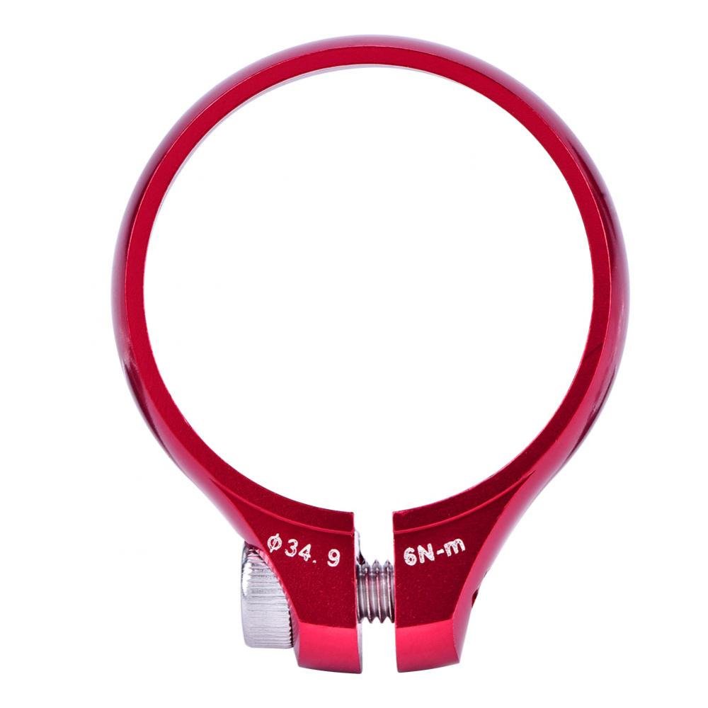 Seat Post Clamp, Aluminium Quick-Release 34.9mm Seat Tube Clamp for 31.6mm, 30.8mm Seatpost (Red)