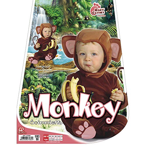 Widmann - Kinderkostuum baby aap, kostuum, hoofddeksel, carnaval, themafeest - Image 3