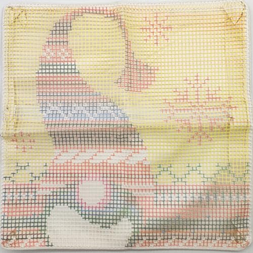 Image of Howie's Latch Hook Kit, DIY Christmas red hat Pillow Crochet Yarn Kits for Adults, Color Preprinted Pattern Embroidery Sofa Cushion Cover (Christmas-red hat, 16.93 x 16.93 inch)