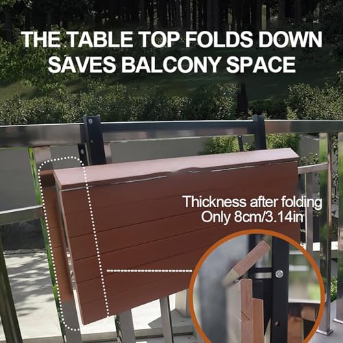 Table de balcon pliable pour balustrade : la solution gain de place terrasse - 5