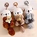 Plush Keychain Otter Charm for Women Teens & Animal Lovers | for Handbags Purses Backpacks & Car Keys | Birthday Gift (Grey)