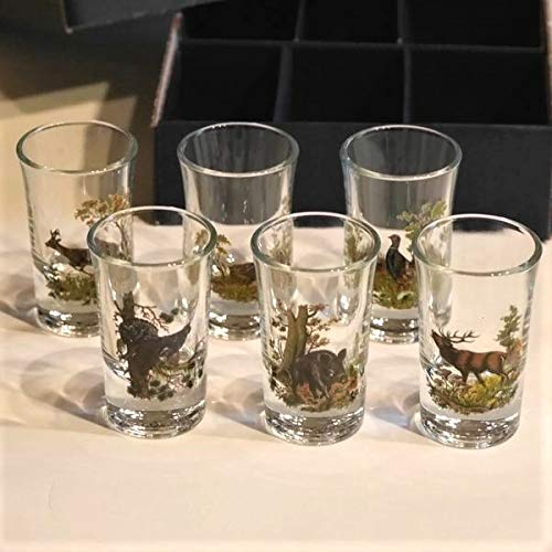 Lot De 6 Verres à Long Drink 400ml Motif Chasse - Coffret Cadeau
