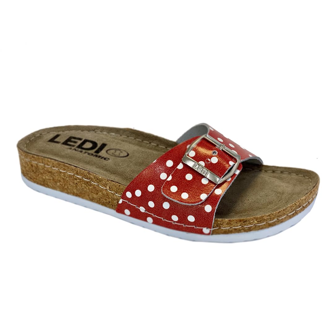 Ledi Anatomic 94 Lederschuhe Sandalen Sandalette Clog Pantolette Komfortschuhe Hausschuhe, Damen