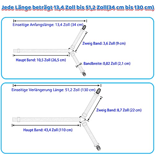 Cooklaza Bettlakenspanner Elastische,Verstellbare Bettlaken Verschlüsse Bettlaken-Verschlüsse für Allround und Vierkantmatratzen (Weiß) - Image 3