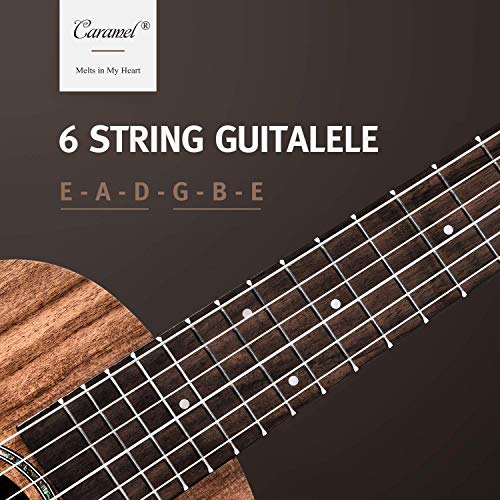 Caramel CB207GA 30 Inch 6 String Acacia Koa Guitalele Cb207G Beginner Travel Guitar Gigbag Kit thumb #2