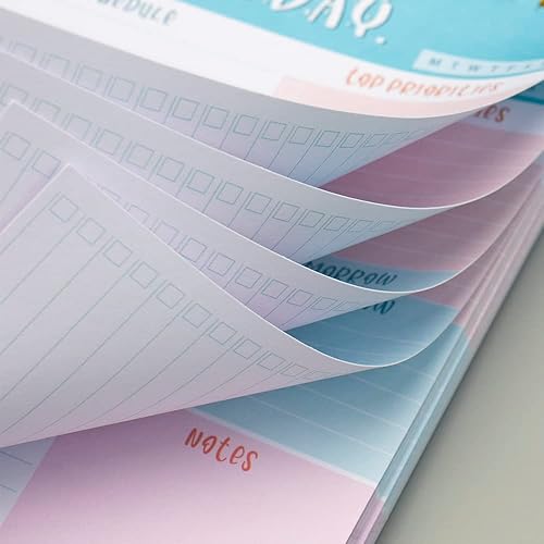 Miniatura 4 de Bloc de notas de lista de tareas pendientes, agenda diaria, bloc de notas encuadernada en espiral, bloc de notas, 49 hojas de arranque, lista de