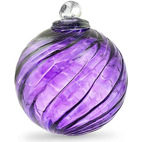 Friendship Ball Purple Optic 4 Inch Inch Kugel Witch Ball by Iron Art Glass Designs Cover