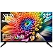 XUW 32 inch HD Smart TV, D-LED backlight Television, Borderless Design,HDMI USB DVB-T2/S2 RJ45 Interface, large screen for living room, bedroom, home entertainment -Black