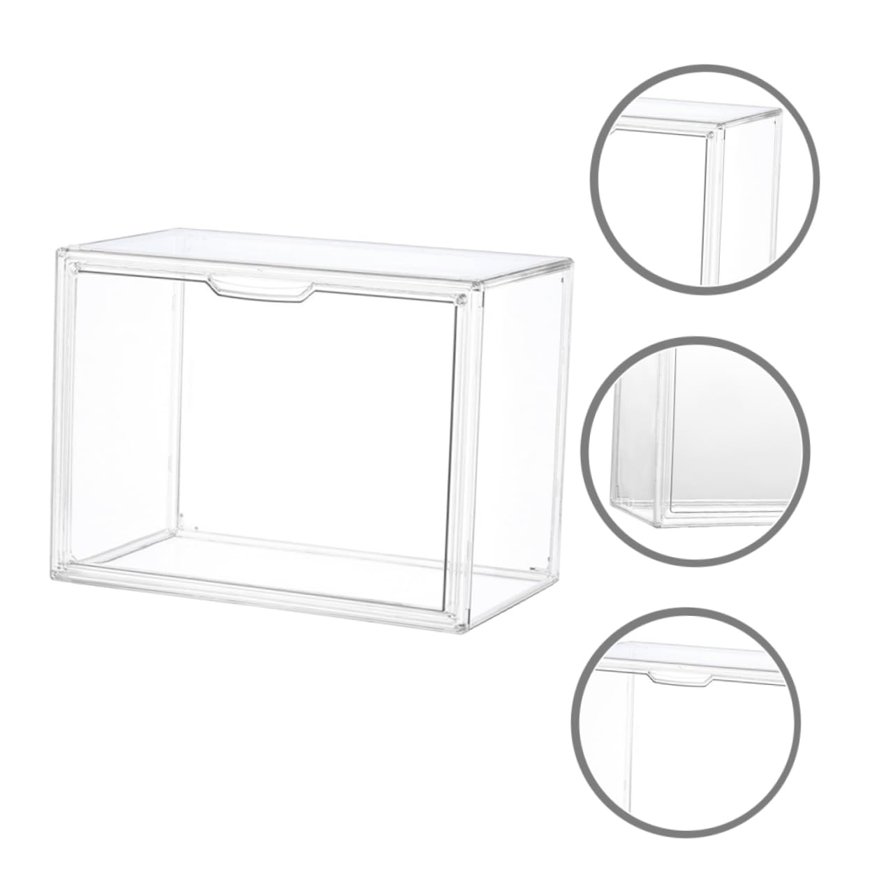 STOBAZA Vitrina para Zapatos Grande Caja de Exhibición Transparente Plástico Resistente Tapa para y Colecciones de Figuras Almacenamiento Organizado Hogar