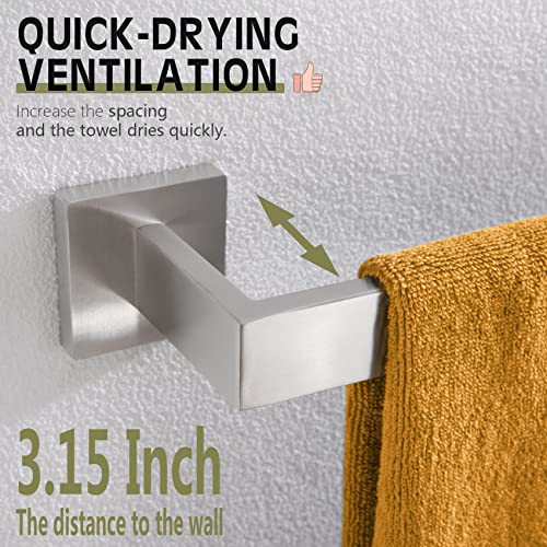 Image of KOKOSIRI 32-Inch Single Towel Bar, Bathroom Kitchen Towel Holder, Wall Mounted SUS304 Stainless Steel Towel Rack, Brushed Nickel, B4003BR-L32