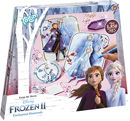 Totum Kit Créatif - Reine des Neiges - Enchantes Diamonds - Crée Tes Personnages avec des Strass -