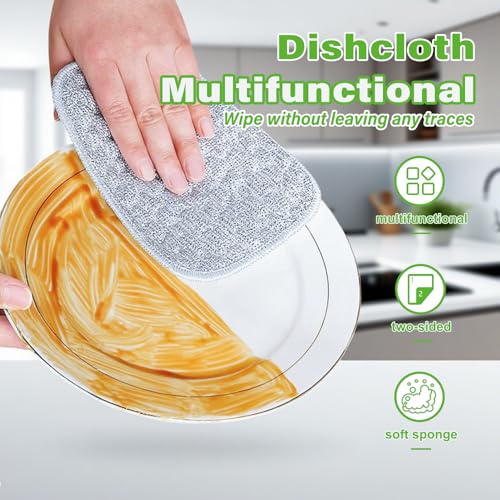 Image of Multipurpose Wire Dishwashing Rags for Wet and Dry, Double-Sided Non Scratch Stainless Steel Dishcloth, Reusable Heavy Duty Cleaning Cloth for Dishes Pots Pans Sink Kitchen Cookware