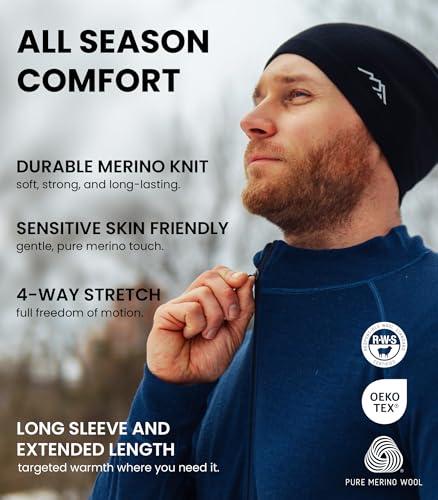 Merino Wool Base Layer Mens - Wool Half Zip Sweater Men - Merino Quarter Zip Sweater Lite, Midweight, Heavyweight and Socks4