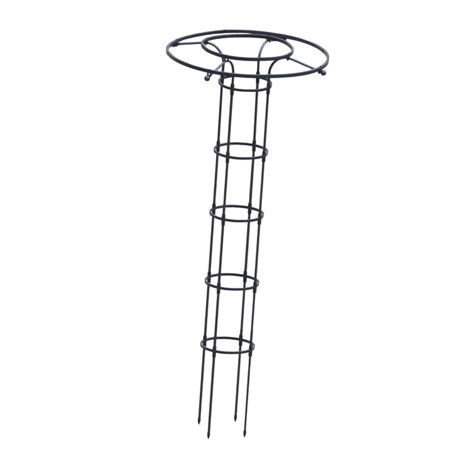 Treillis de jardin obélisque vertical pour parasol, cadre tour pour rosiers et vignes, hauteur 180 cm, noir