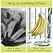 Buumin Banana Tree Hanger, Stainless Steel Banana Hanging Bracket Wire Banana Tree Stand,Fruit Bowl For Kitchen Counter, Keep All Your Bananas Fresh
