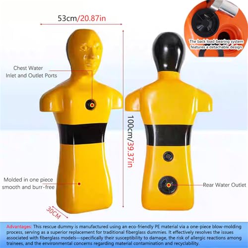 Muñeco de entrenamiento para rescate acuático en piscina miniatura 5