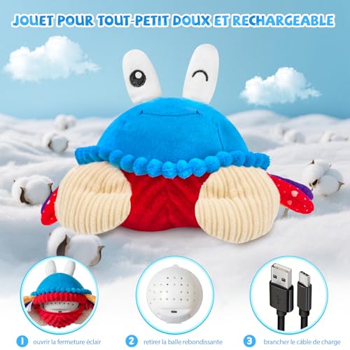 Jouet d'éveil bébé contre l'ennui : crabe musical interactif