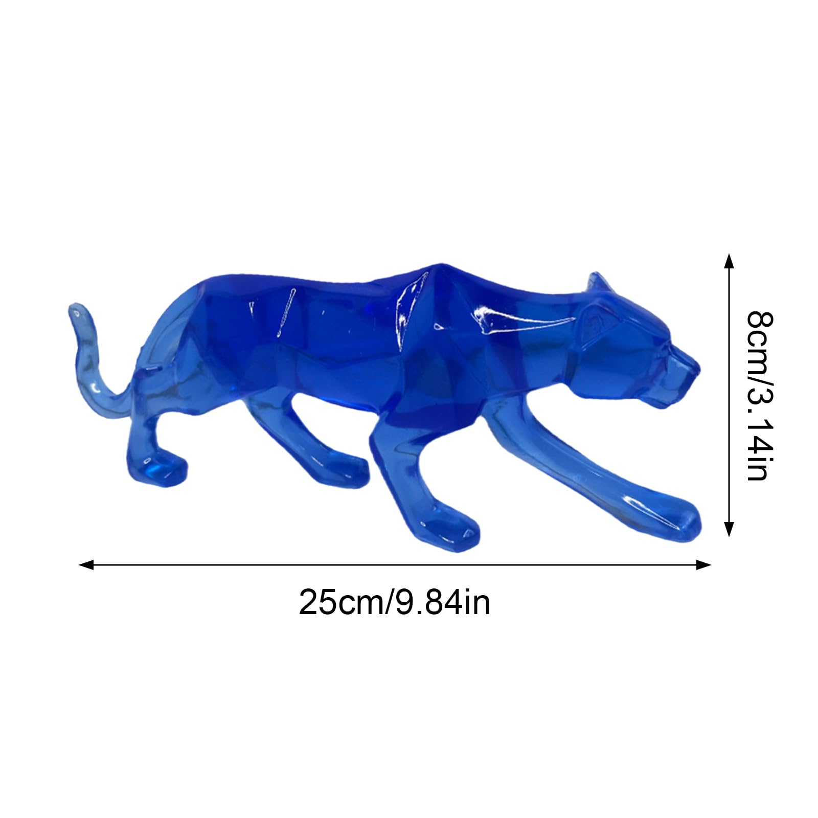 Amazon.co.jp: チーターの置物 | 歩く樹脂のヒョウの装飾彫刻 | クリア