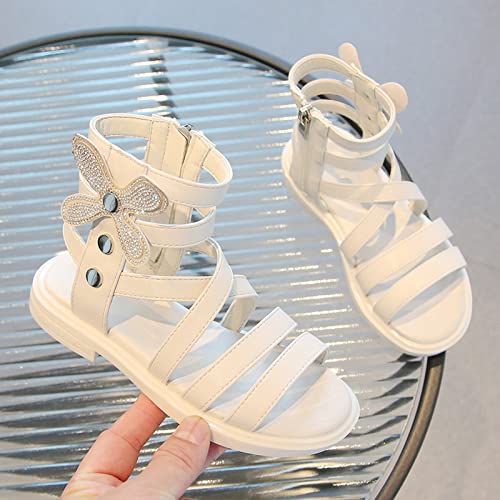 Girls' Sandals Summer Fashion Children's Roman Shoes Korean Edition Soft Sole Fashionable Girl Sandals Size 13t3