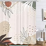 Famiffty Duschvorhang mit Blumenmotiv, afrikanische Königin, rosa & grün, Blumenmuster, Schmetterling, Pfirsichblüten, Frau, bunt, Badezimmer-Vorhang, dekorativ, wasserdicht, Polyestergewebe, 12