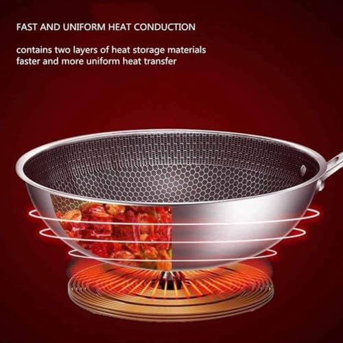 Wok de acero inoxidable con tapa 32 cm miniatura 2