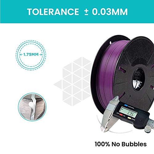 Image of Tesseract Premium PLA + 1.75mm 3D Printing Filament | Dimensional Accuracy + /- 0.03mm | Compatible with Most FDM Printers | 1 KG 3D Printer Filament - PLA Purple (Quantity 1)