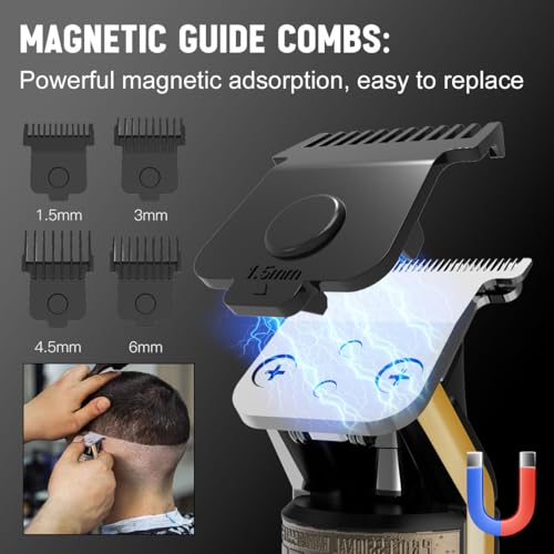 Image of Hatteker Foil Electric Razor Men's Shaver T-blade Trimmer Beard Clipper Hair Clipper LED Display Waterproof Kit 2 in 1
