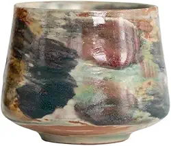 Caneca de viagem com design pintado à mão xícara de café de cerâmica criativa escritório casa retrô estilo japonês kung fu xícara de chá caneca de café reutilizável (A)