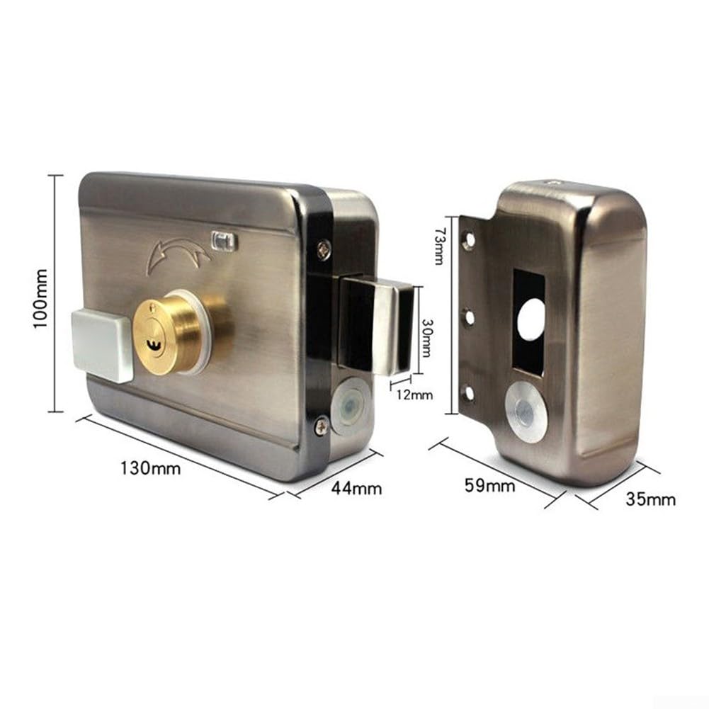 Cerradura de puerta eléctrica con lector de tarjetas y control remoto para unidades de vivienda de alquiler con entrada segura sin llave y fácil instalación para propietarios (A)