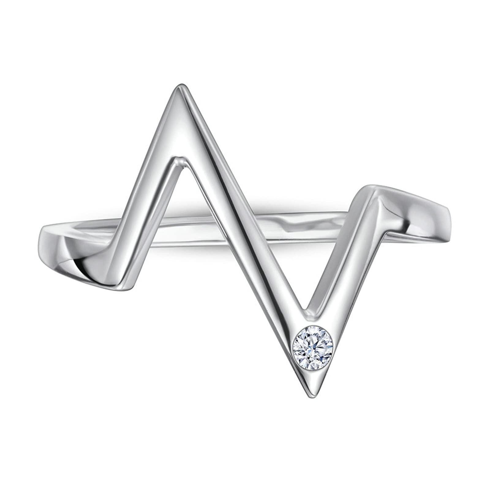 Bague argent véritable l'Éclair taille 51 éclat prestigieux