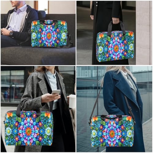 Bolso Mandala Flores de 16 Pulgadas para Laptop Impermeable miniatura 2