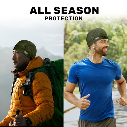 Image of XTRIM Unisex Helmet Skull Cap for Bikers & Cyclists, Cotton Head Cap, Hair Inner Helmet Cover Cap for Men, Sweat Cooling for Women, Skull Cap for Summer
