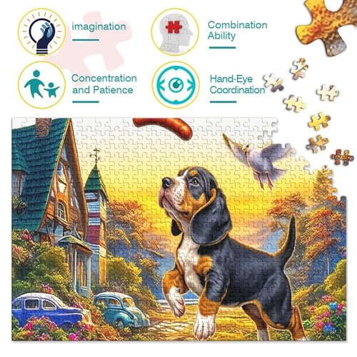 Rompecabezas de Beagle de 1000 piezas: calidez, naturaleza y diversión para tu hogar 3