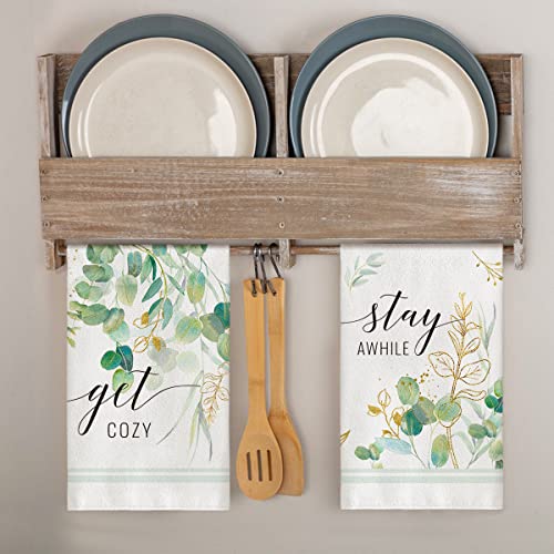 Artoid-Mode-Eucalyptus-Get-Cozy-Love-Home-Kitchen-Towels-18-x-26-Inch-Holiday-Spring-Summer-Wedding-Daily-Fingertip-Towel-Tea-Bar-Hand-Drying-Cloth-Kitchen-Bathroom-Gift-Set-of-4 Artoid Mode Eucalyptus Get Cozy Love Home Kitchen Towels 18 x 26 Inch Holiday Spring Summer Wedding Daily Fingertip Towel Tea Bar Hand Drying Cloth Kitchen Bathroom Gift Set of 4