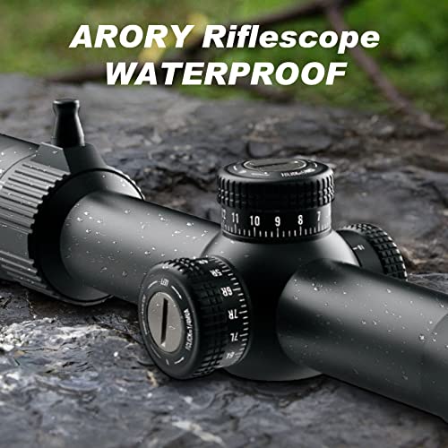 ARORY Rifle Scopes for Hunting - 4-16x44 Rifle Scope with MOA Reticle and Parallax Adjustment, First Focal Plane FFP Gun Scopes, Sunshade Included, Waterproof, Fogproof, 30mm Tube