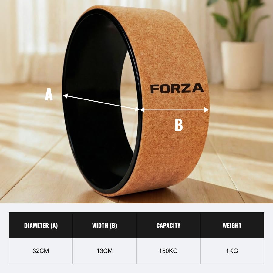 FORZA Yoga Eco Bundle - Yogamatte aus Naturkork - Set mit Rollen & Blöcken - Nachhaltiges rutschfestes Yoga, Pilates & Mobilitätszubehör