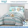 Jay Franco Bluey & Bingo 7 Piece Queen Size Bed Set - Includes Comforter & Sheet Set - Super Soft Kids Bedding Fade Resistant Microfiber #1
