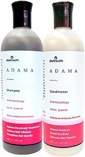Adama Minerals Shampoo and Conditioner Set 16 oz Aromacology Peach Jasmine